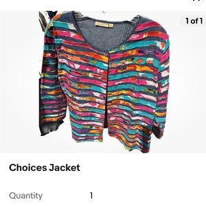 Coat of  many colors, Choice jacket denim look with multicolored